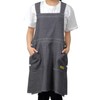 Anes p596 Women's Tunic Type Denim Like Apron, Overalls, Short,