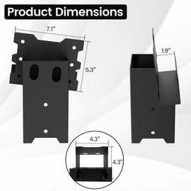 Toriexon Deer Blind Brackets, Outdoor 4 x 4 Platform Bracket, 14 Gauge Steel Elevator Brackets for Deer Stand, Hunting Blinds, Shooting Shack (4 Pack)