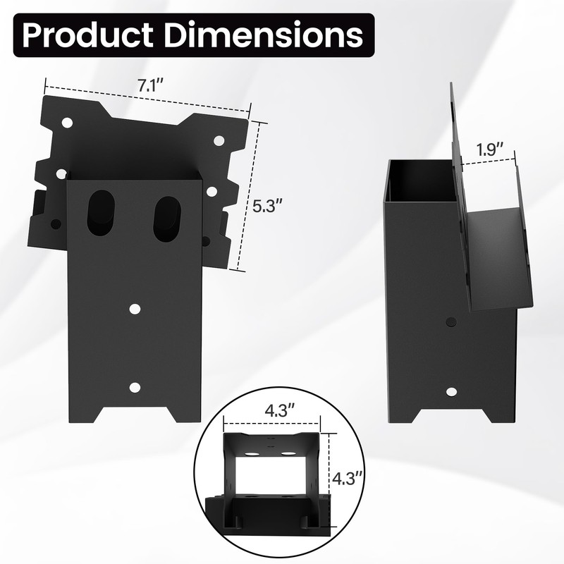 Toriexon Deer Blind Brackets, Outdoor 4 x 4 Platform Bracket,
