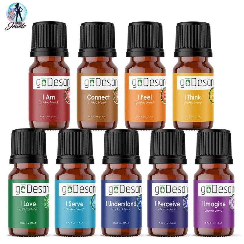 Chakra Organic Essential Oil Collection - Pure, Unrefined Oils