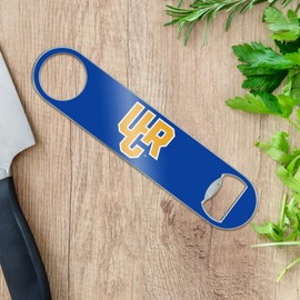 University of California, Riverside Primary Logo Stainless Steel Vinyl Covered Flat Bartender Speed Bar Bottle Opener