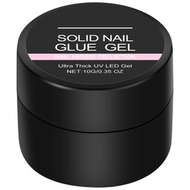 Solid Builder Gel, 10g Fester Builder Gel für Nagelverlängerung, Multifunktionell Clear Solid Nail Glue Gel zum Aufbaugel, Handskulpturen, UV gel