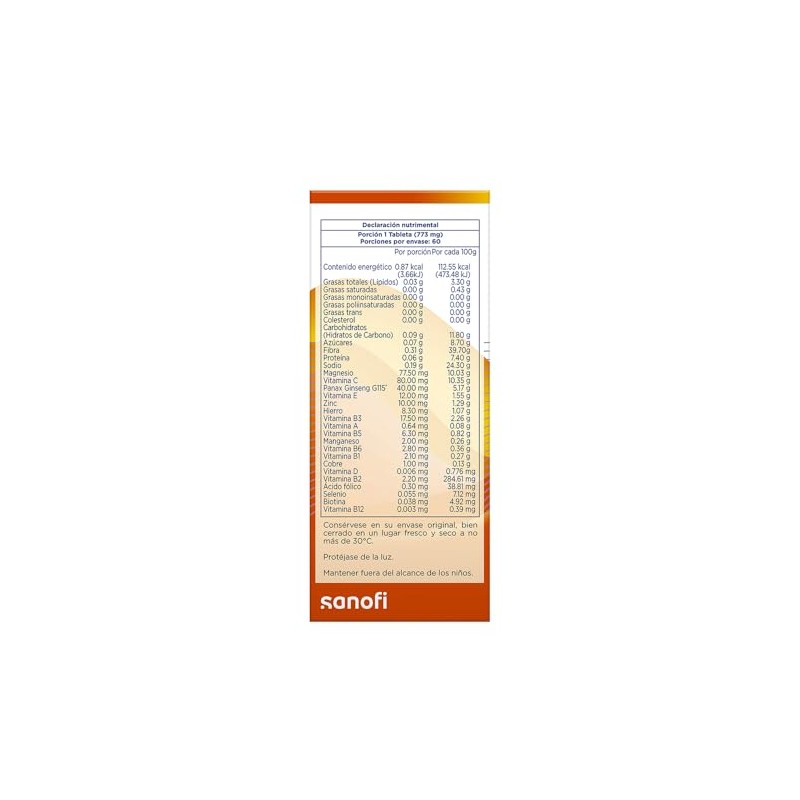 Pharmaton Complete suplemento alimenticio, Gingsen G115+ vitaminas, 60tabs