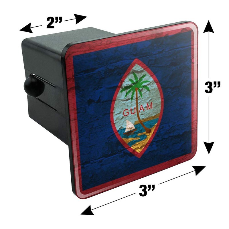 GRAPHICS & MORE Rustic Distressed Guam Flag Tow Trailer Hitch
