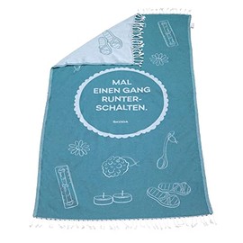 Skoda MVF11-100 Bath Towel Hammam Towel Beach Towel Ocean Towel 180 x 100 cm Turquoise / White