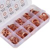 AEDIKO 200pcs Copper Washer Assortment Set Copper Metric Sealing Washers