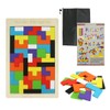 MA・SELE Wooden Puzzle, Tetris Shape, Jigsaw Puzzle, Includes Storage Bag,