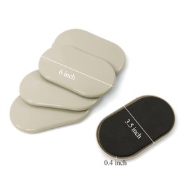 Kayzn Furniture Slider, 8pcs 3-1/2" x 6" Oval Heavy-Duty Furniture Movers