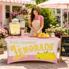 6FT Lemonade Spandex Tablecloth Lemon Theme Stretch Spandex Table Cover