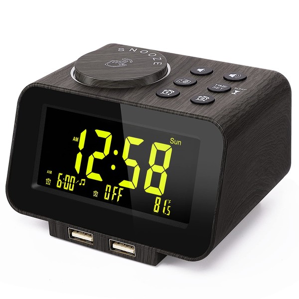 uscce uscce Alarm Clock Radio for Bedroom - 0-100% Dimmer,