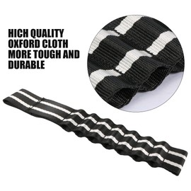 VOFONO 2PCS Adjustable Nylon Door Strap Fit for Jeep Wrangler TJ JK JL CJ JKU YJ Replacement Door Straps Updated Heavy Duty Door Limiting Check Strap,Black and White