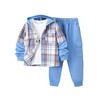Fdqin Little Boy Clothes Flannel Plaid Hoodie Shirt and Casual