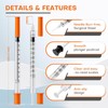 10Pcs 1ml Syringe 30G*8mm Plastic Syringes with Cap for Labs