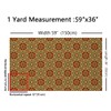 Feelyou Mandala Fabric by The Yard, Abstract Oriental Floral Mosaics