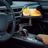 Car Cup Holder Tray, 360 Degree Rotatable Adjustable Stretchy Non-Slip