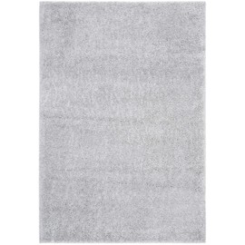 Safavieh August Shag Collection AUG900G Solid 1.2-inch Thick Area Rug, 8' x 10', Silver