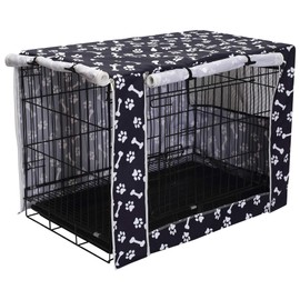 Geyecete Large Dog Crate Covers Fits 24inch-48inch Dog Crates for Small Medium Large Dogs Dog Crate Bed Dog Crate with Cover - Cover only(Crate Not Included)-Black-36