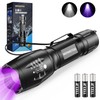 MOWETOO UV Flashlight, Portable Blacklight Flashlight, LED Torch with White