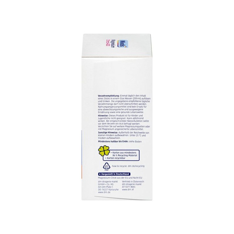 디엠 Mivolis 미볼리스 마그네슘-구연산 과립 120g DM Mivolis Magnesium-Citrate Granules