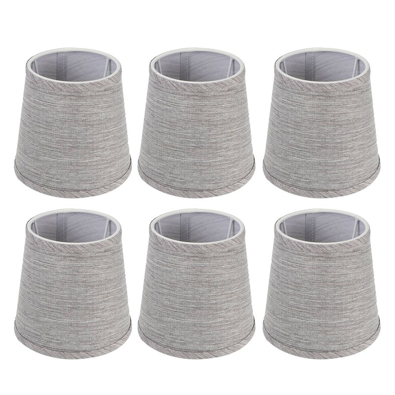 6Pcs Lampshade Modern Light Cover Fabric Inner Film European Style