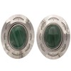 Navajo Malachite Silver Cuff Links Hammered Sterling Concho Design 2500