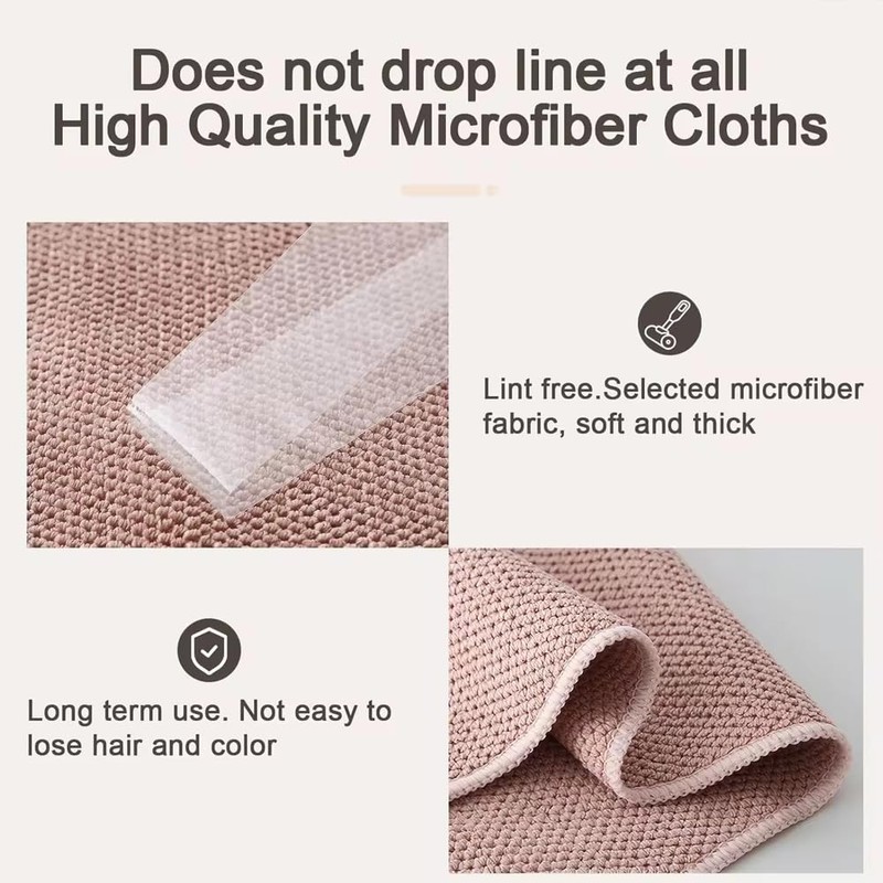 Microfiber Cleaning Cloths-9Pack, Soft Highly Absorbent Microfiber Towels, Lint Free
