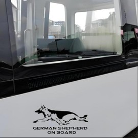 TIZIKJ Autoaufkleber 22cm Schwarz Deutscher Sch?ferhund Auto Aufkleber Schwarz German Shepherd On Board Aufkleber Haustier Hund Wasserfester Aufkleber Sto?stange Heckscheibe Dekorationen