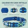 Collar de perro de piel, diseo bordado, collar de perro