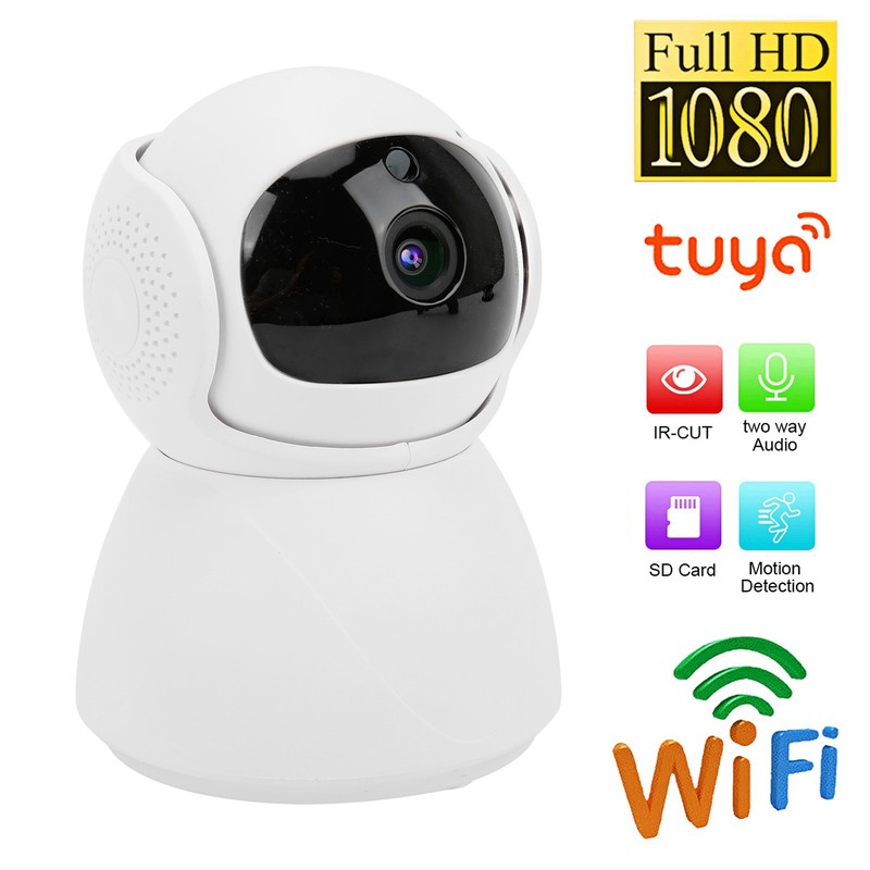 Security Camera WiFi 1080P PanTilt Night Vision 2Way Communication Mobile