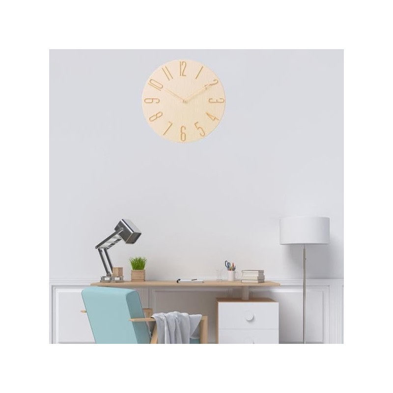 Radio Wave Wall Clock, Nordic, Stylish, No Noise, 3D Dimensional