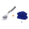 Maluk Cepillo Dispensador Jabón Lava Trastes + 2 Guante Microfibra