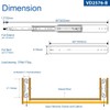 VADANIA 40" Ultra Heavy Duty Drawer Slide with Lock #VD2576-b,