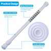 SIQUK 6 Pack Cupboard Bars Adjustable Spring Tension Rods White