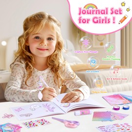 Girls Diary Gifts for 4-12 Year Olds Girls Gifts Age 4-12, Toys for 4-12 Year Olds Girls Toys Age 4-12, Arts and Crafts for Kids Age 4-12 Stationery Set for Girls Birthday Presents Teenage Girls Gifts