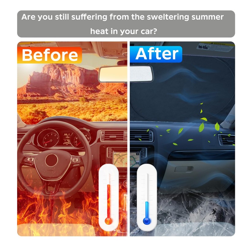 INSAUTO for K5 Windshield Sun Shade Window Sunshade for Kia