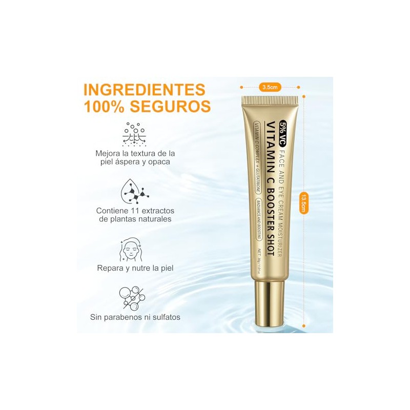 Vitamina C con Glutatión y Vitamina E,Vitamin C Booster Shot
