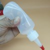 MUEEAD 3 Pack Pointed Plastic Bottles, Squeeze Applicator Bottles, Translucent
