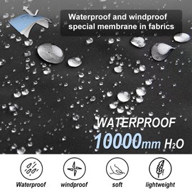 Gash Hao Mens Waterproof Ski Snow Pants Hiking Softshell Cargo Fleece Lined Warm Insulated Outdoor Fishing Pants（620BLACK 32X30）