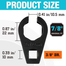 DURATECH 3/8" Drive 7/8-Inch 22mm Offset Oxygen O2 Sensor Socket Wrench Removal Tool USA