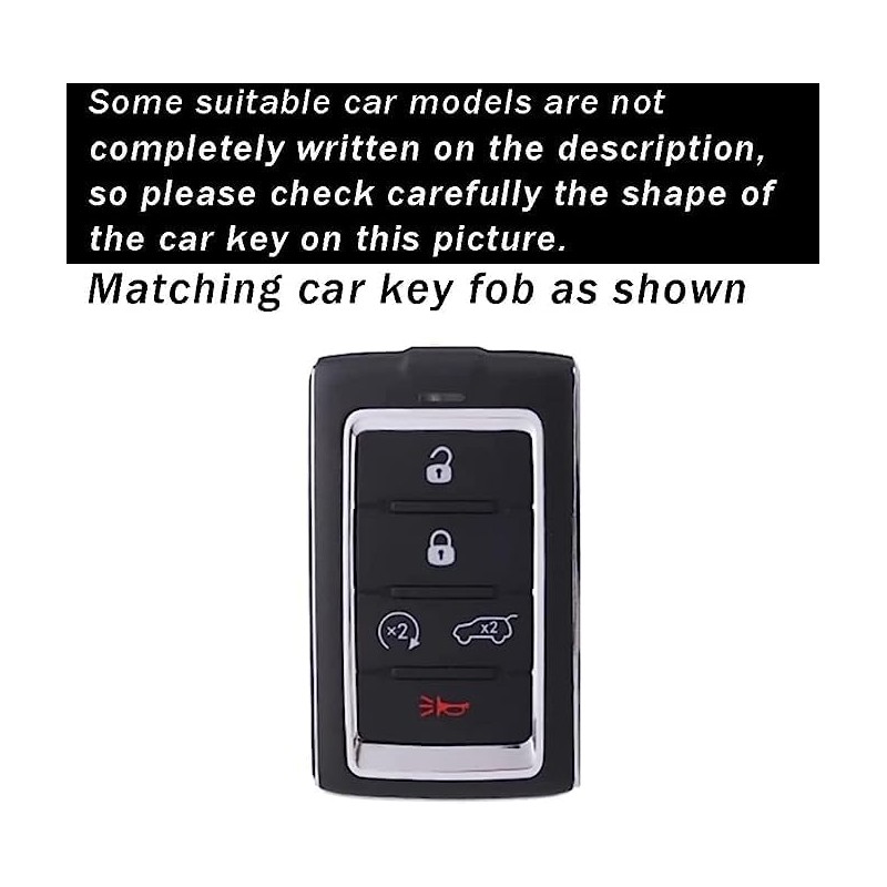 TECART Key Case Fit for Jeep Wagoneer Soft TPU Key