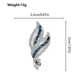 Rhinestone Brooch Silver Crystal Brooches - Floral Bouquet Corsage Pin Suit Cardigan Scarf Tie Broach Wedding Bridal Jewelry Lapel Badge Pins for Women UB2052