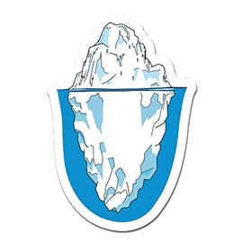 MightySkins Iceberg Peel and Stick Art Removable Cute Stylish Funny Cartoon Dorm Room Decor Vinyl Wall Decals Sticker, 24" On Its Longest Side