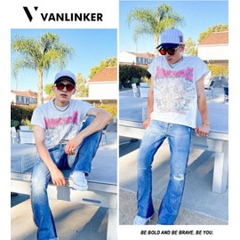 VANLINKER Thick Square Sunglasses for Men Women Retro Chunky Rectangle Shades UV400 Protection VL9731 Black Frame/Red Tinted Lense