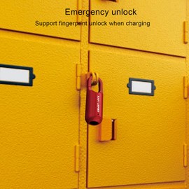 Pisa Smart Keyless Lock, Rechargeable Biometric Lock for Gym, Luggage, Suitcase - Red