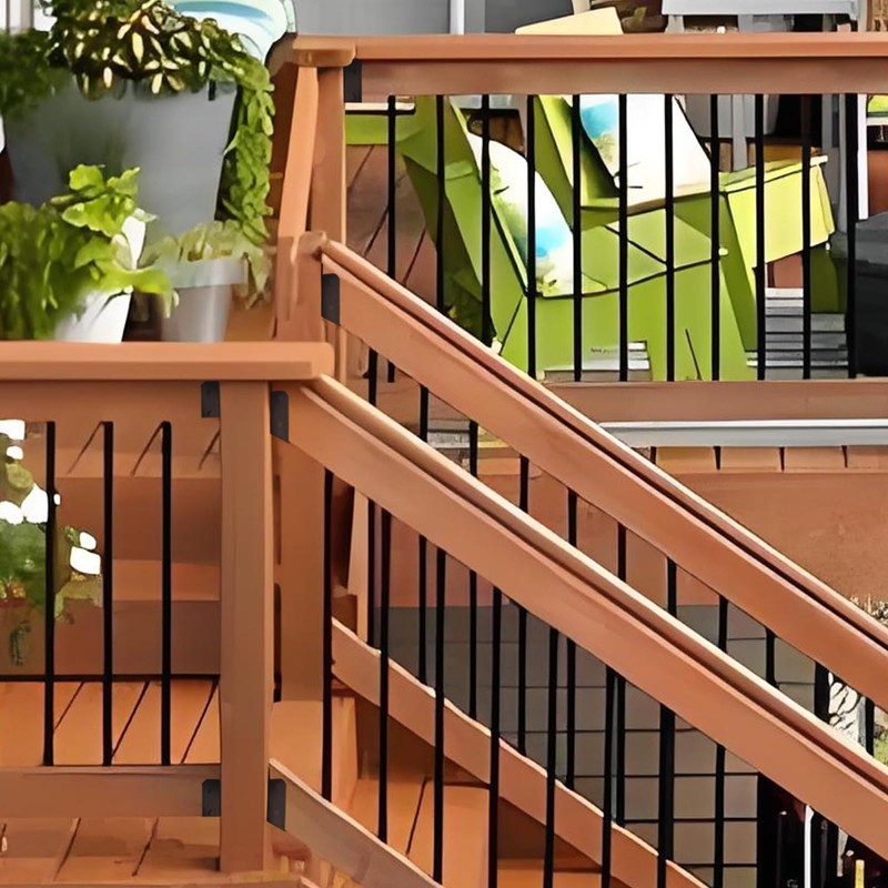 CNQLIS 8Pcs Stainless Steel 2" x 4" Deck Railing 30°