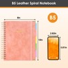Hardcover Spiral Notebook with Dividers Tabs, 300 Pages 8"x10"(B5) Leather
