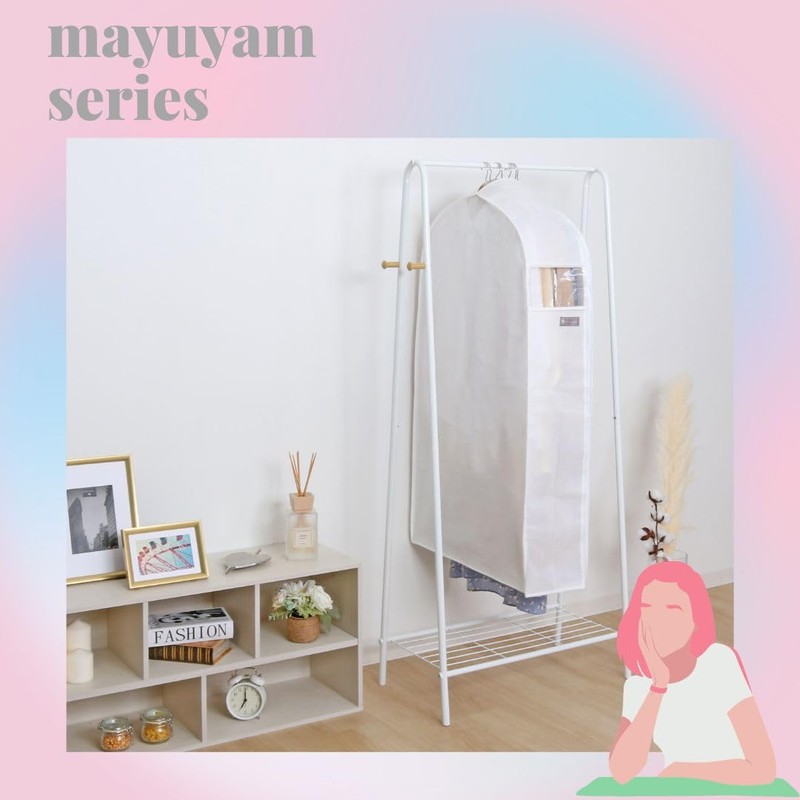 mayuyam 860-07 Astro Garment Cover, White, Gusset, Non-woven Fabric, Clothes