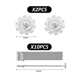 10 Grill Skewers Rotary Skewers Grill Set, Stainless Steel Rotary Skewers Set, Professional Grade Rotatable Skewers Set, Used with Oven, Grill or Air Fryer