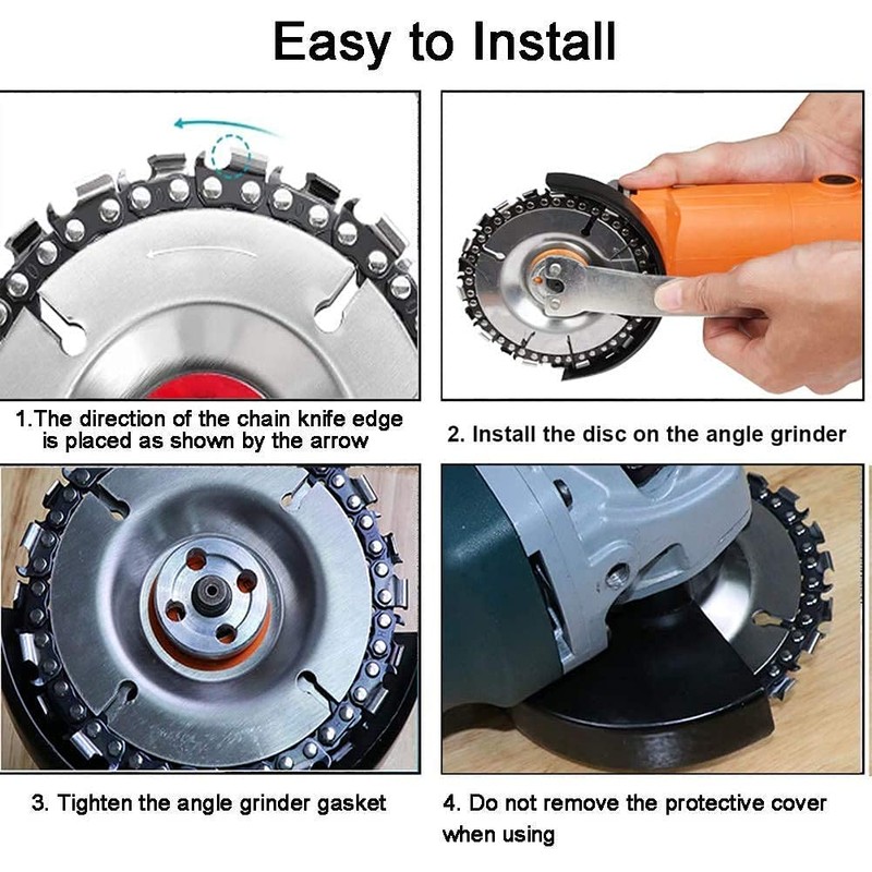 Chainsaw disc/Stump Remover/Stump Grinder/Wood Carving Disc for 4'' or 4"-1/2"