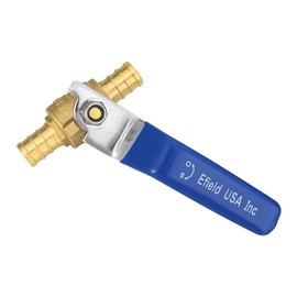 5-Pack EFIELD 1/2 Inch Pex Crimp Brass Shut-off Brass Ball Valve for Plumbing Application, Blue Level, cUPC Certified (Red-Pack of 5)